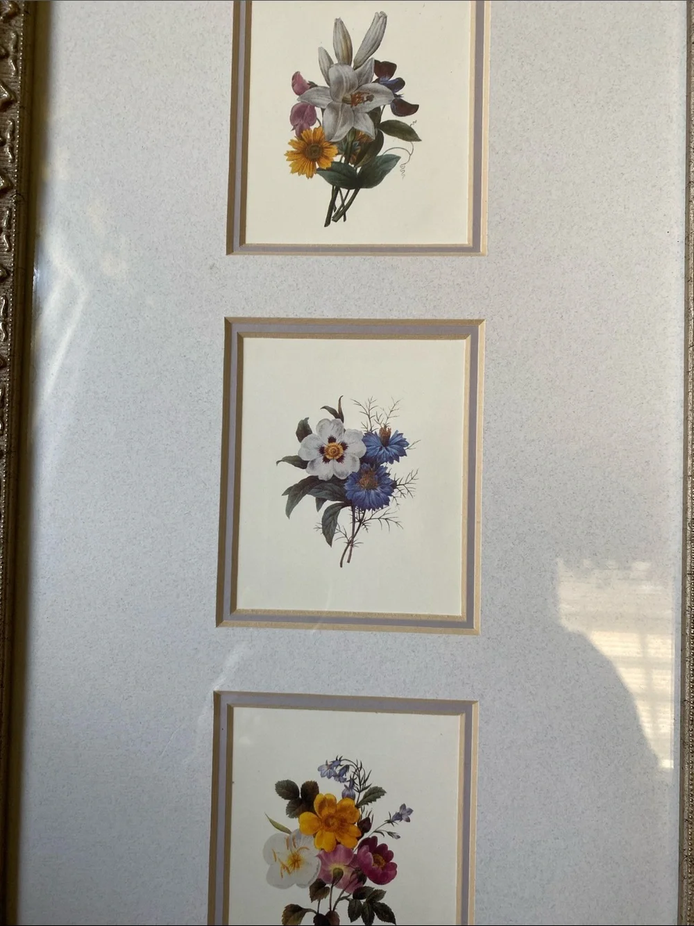 Silver Floral Triple-Print Wall Art Set - Elegant Home Accents
